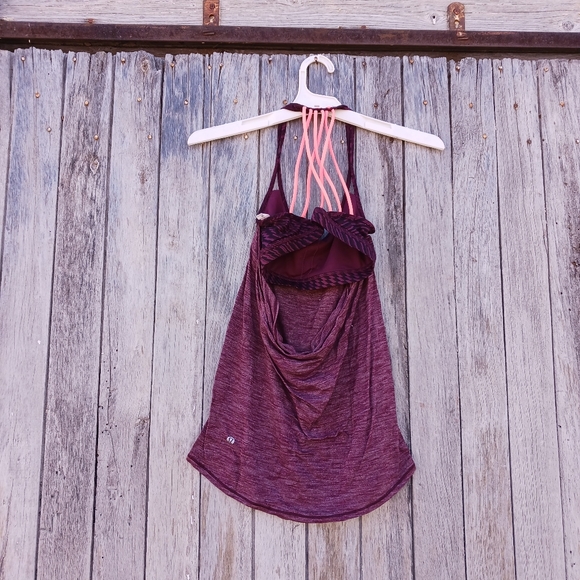 Lululemon Womens Sz 2 Lighten Up Tank Heathered Workout Bra Top In One Luxtreme - Picture 5 of 7